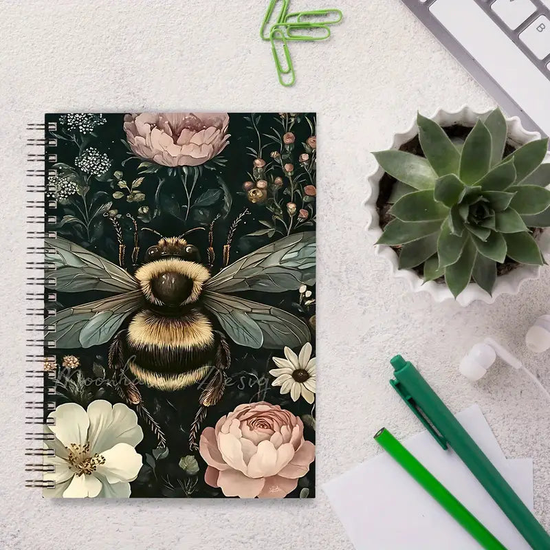Bohemian Floral & Bumblebee Notepad