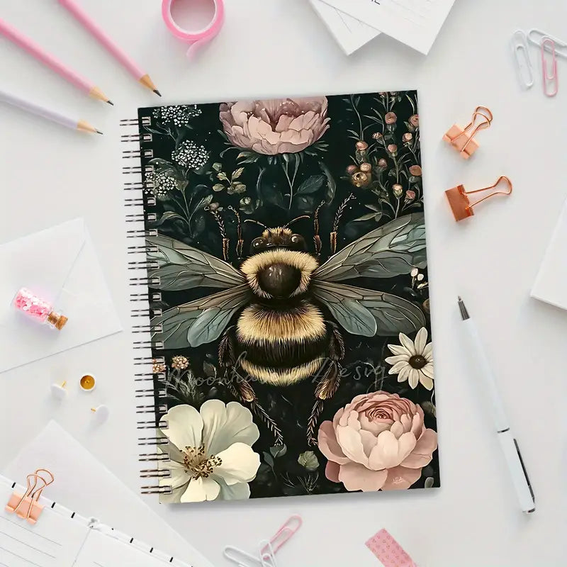 Bohemian Floral & Bumblebee Notepad