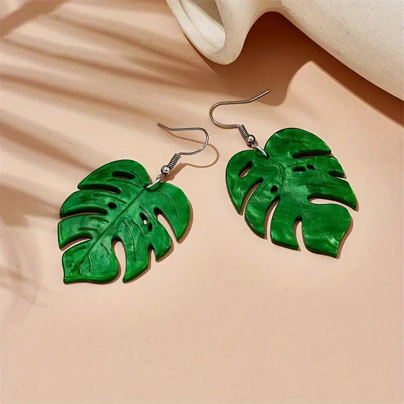 Monstera Earrings