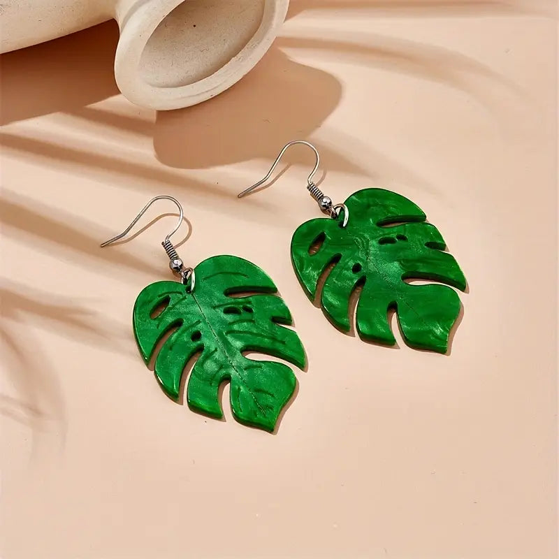 Monstera Earrings