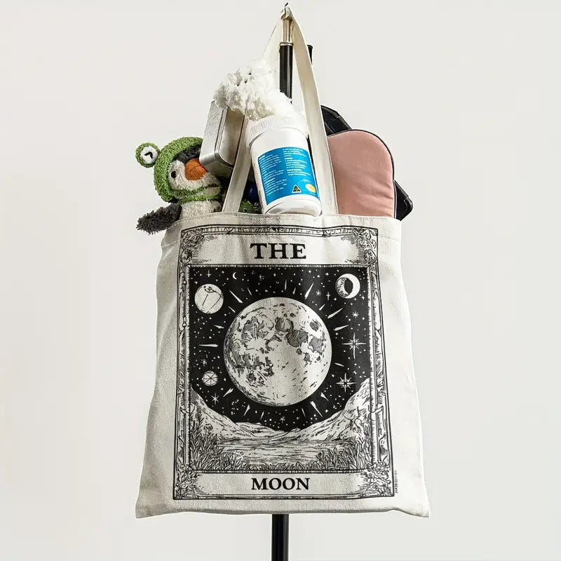 The Moon tarot card shopping bag