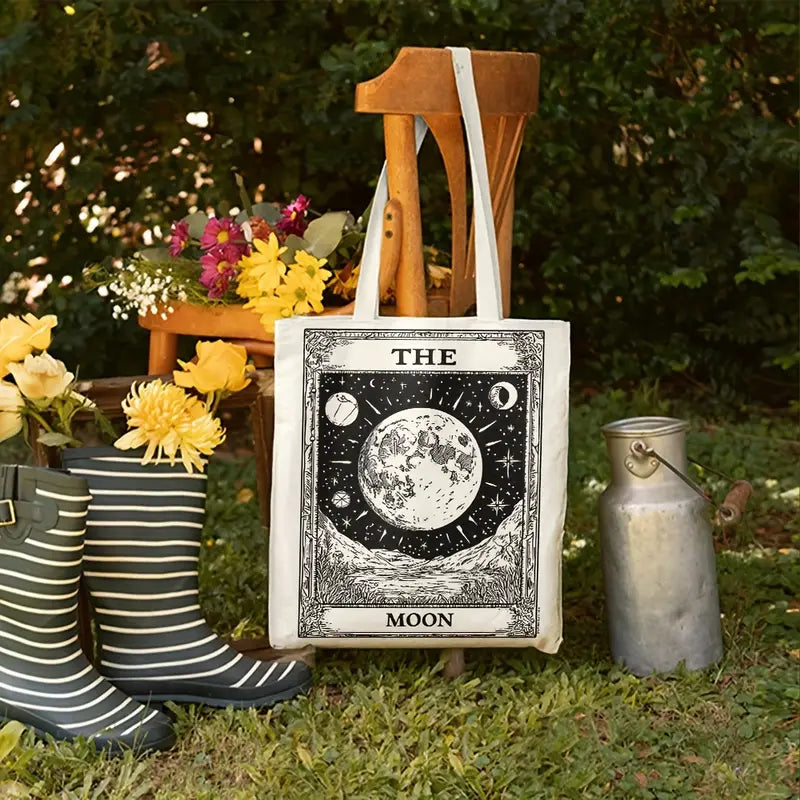 The Moon tarot card shopping bag