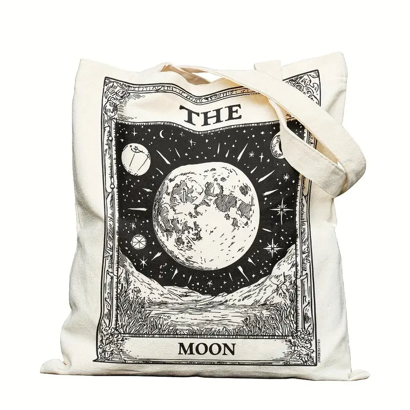 The Moon tarot card shopping bag