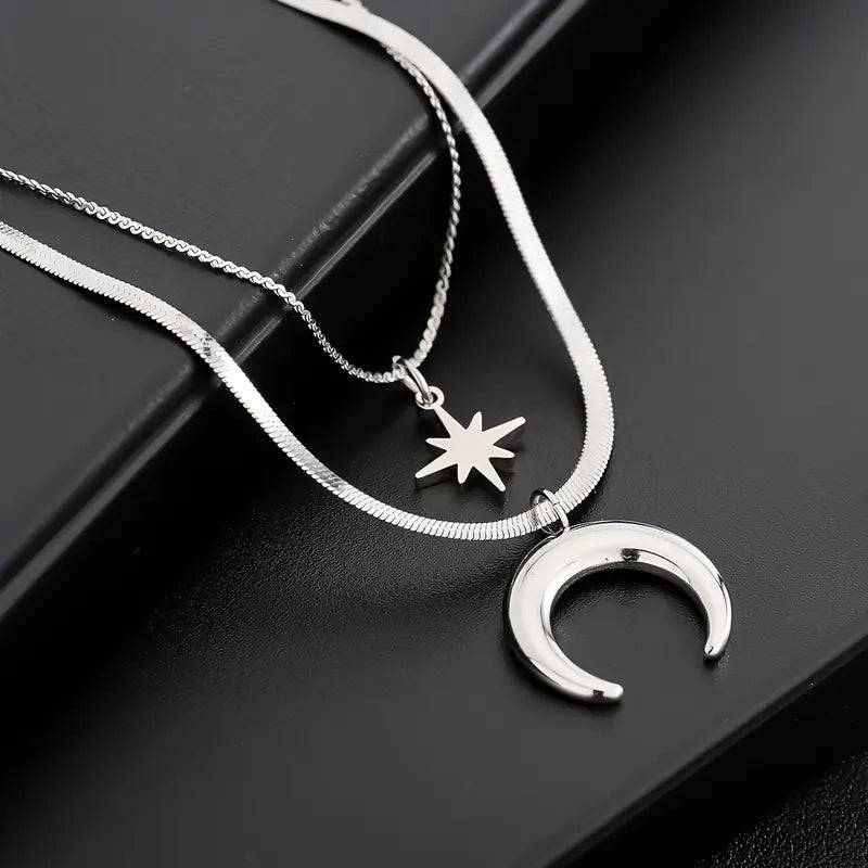 Star and Crescent Moon necklace