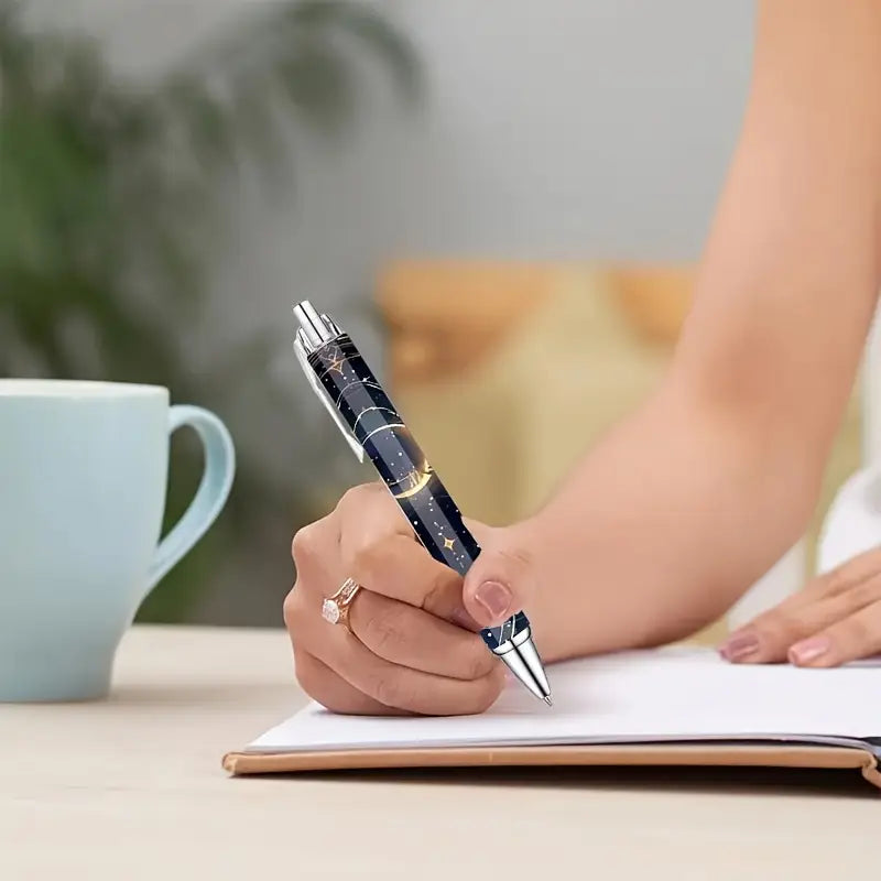 10pcs Starry Printed Ballpoint Pens