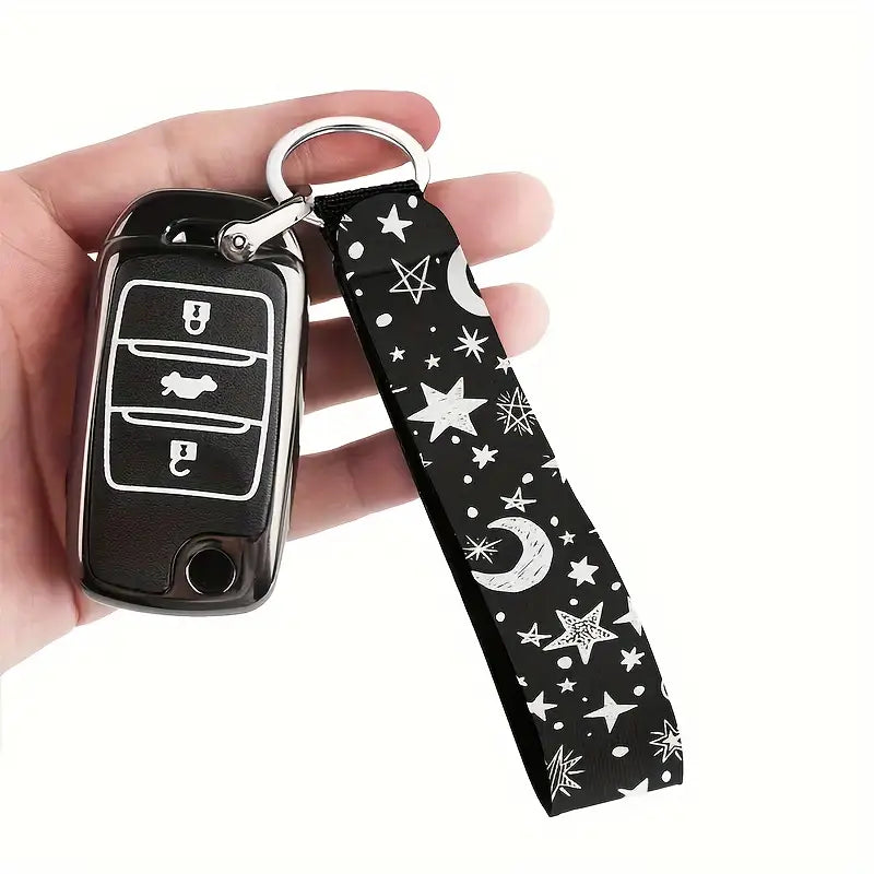 STars and moon Wrist Strap Keychain