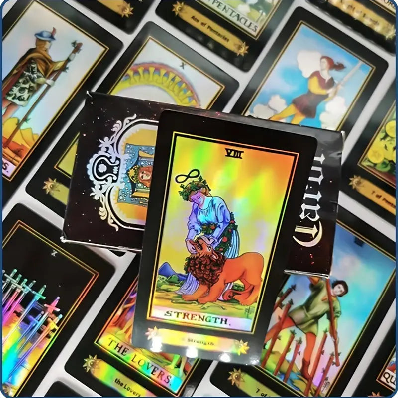Tarot Deck with Comprehensive Guide and Black Pouch
